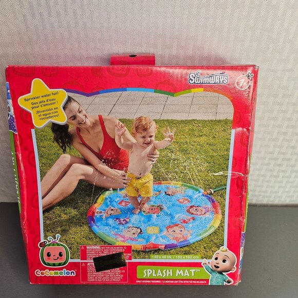 CoComelon Splash Mat 40" Inflatable Kids Water Play Pad Outdoor Fun - Picture 1 of 2